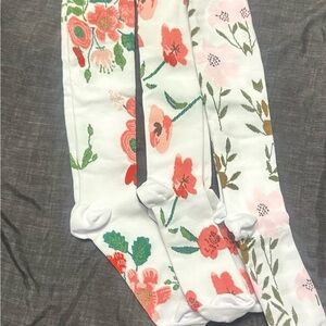 Floral Print Women's compression socks 3 pair